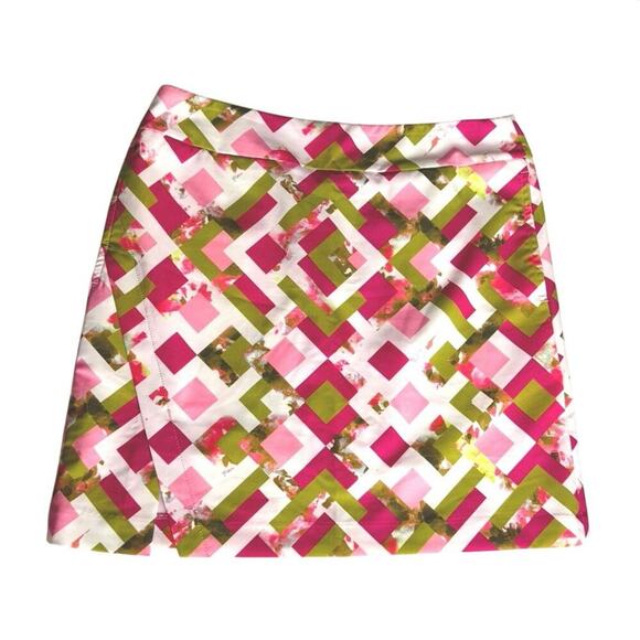 NEW EP Pro Golf Skort Skirt Pink And Green Women's Size Small Pockets - Picture 1 of 7